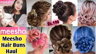 Meesho Hair Buns Haul |indianstylewithmegha| #meesho #meeshohairbun #arificialhairbun #hairextension