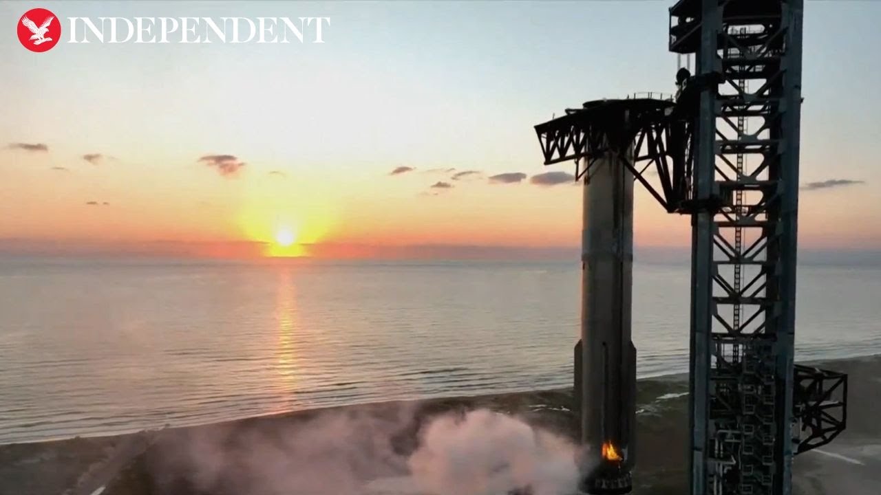 SpaceX rocket booster makes successful landing as it is caught by ...