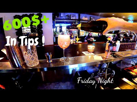 Friday Night Bartending | 600 In Tips!