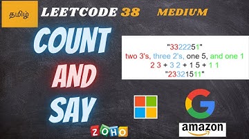 Idhu epdi Medium diffculty ? | Leetcode 38 | Count and Say | Leetcode Medium tamil