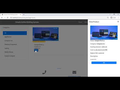Simple Online Bidding System using PHP/MySQLi Demo