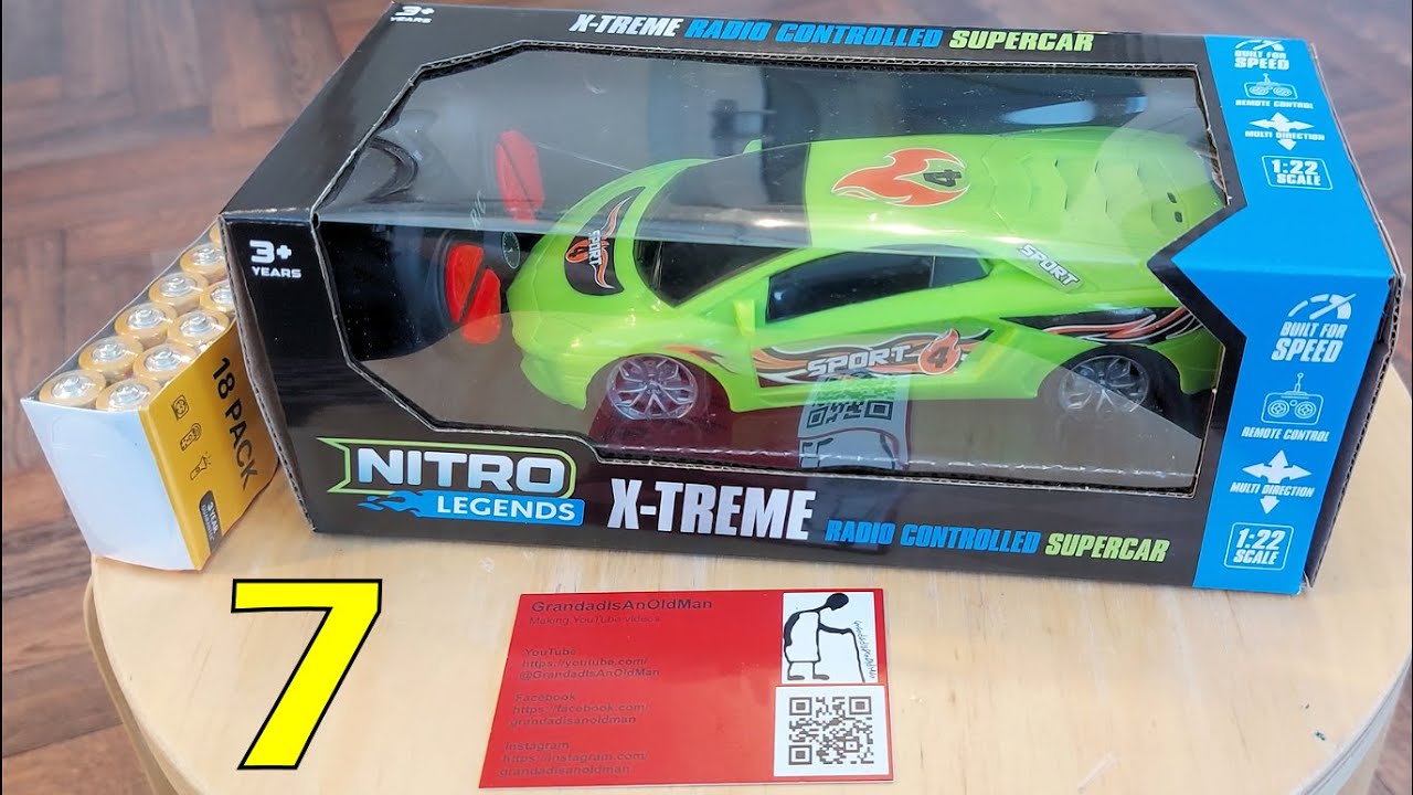 Poundland £4 27Mhz Nitro Legends RC Car PART 7 14500 LiIon battery YouTube