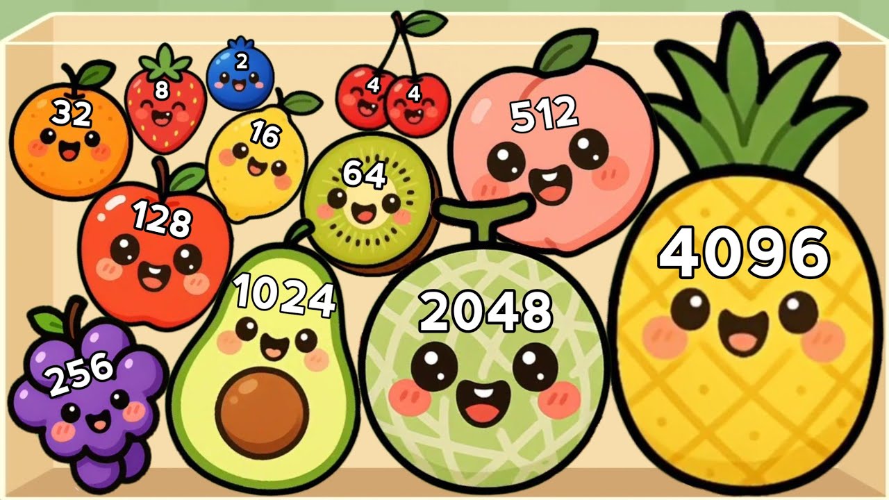 Fruit Merge 2048 🍉 | Watermelon Suika Game ASMR | Level Up Fruits Merge Gameplay (Android iOS)