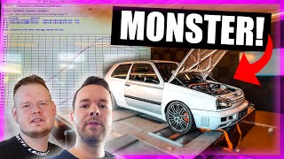 VR6 Turbo ZERLEGT Prüfstand! Wieviel LEISTUNG drückt der GOLF?