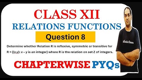 R = {(x,y): x – y is an integer} where R is the relation on set Z of integers.