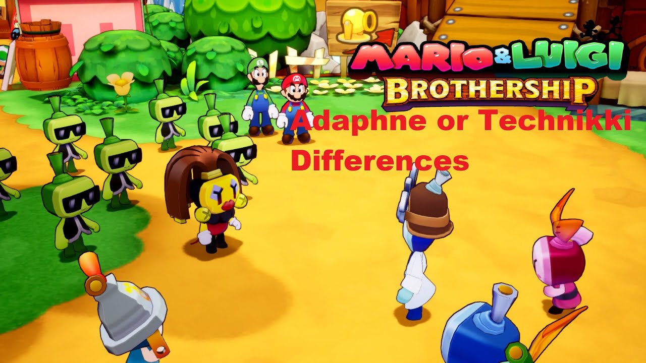 Technikki Paws Mario and Luigi Brothership - Choosing Adaphne or Technikki Differences ...