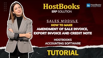 HostBooks ERP Solution : ( Sales Module ) :  How to make Amendment of Sale Invoice