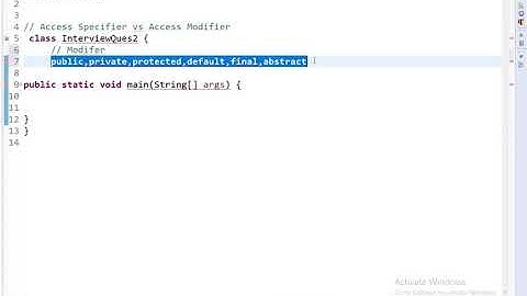 Core Java Interview Question   Access Specifiers vs Access Modifiers