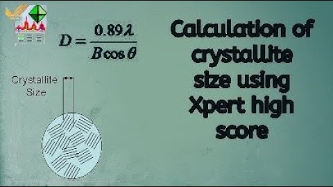 Crystallite size Calculation from XRD diffraction data by Xpert highscore