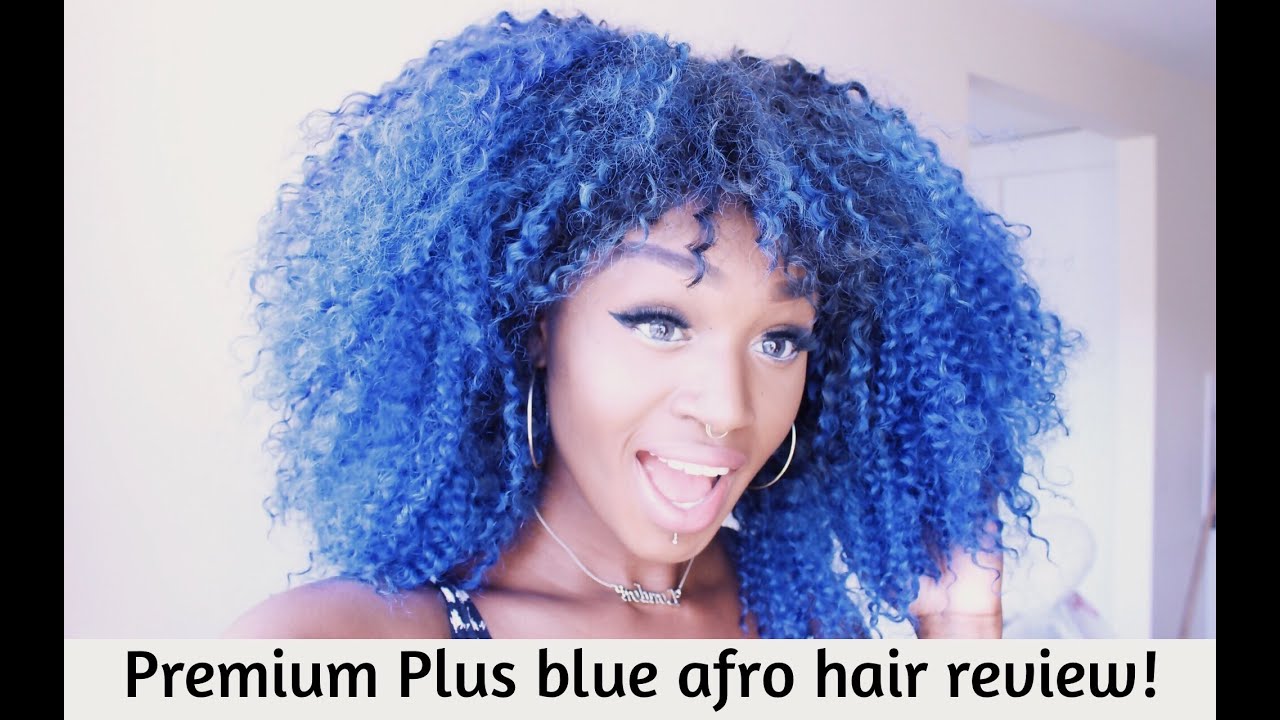 Curly hair in dark blue on tan skin - wide 5