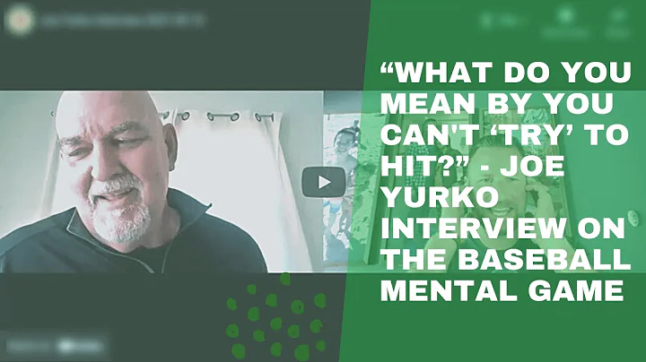 Baseball Mental Game Tips: What Do You Mean by You...