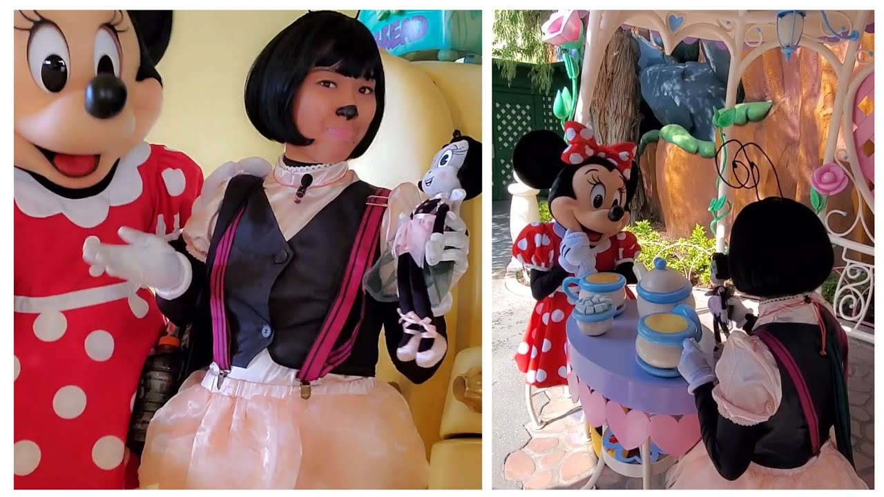 Minnie invited me as Bloom and Blossom to her backyard tea party in Disneyland ToonTown 2024