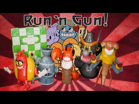 Видео: Cuphead Мини-Боссы Run n Gun Из Пластилина/Обзор Фигурок Из Пластилина