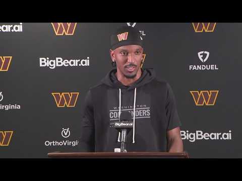 Commanders Jayden Daniels speaks after Eagles loss, ahead of Cowboys game