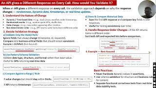 How would You Validate An API Response Which Keep Changing on Every Call? Asked in WIPRO First Round