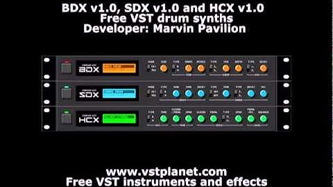BDX, SDX & HCX - Free VST Drum Synths - vstplanet.com