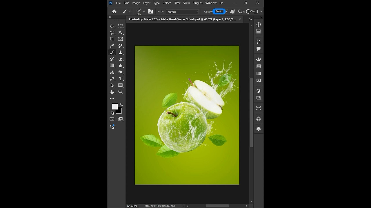 Photoshop Tricks 2024 - How to Create Brush Water Splash Easily with AI 