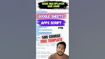 Make Quiz Multiplayer Game In Google Sheets Pt10 #shorts #gamedevelopment #googlesheets