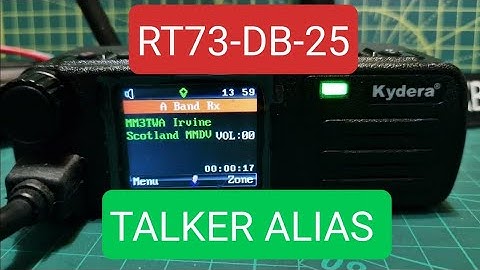 RT-73,DV25 Talker Alias & CSV File - New Firmware - October 2022