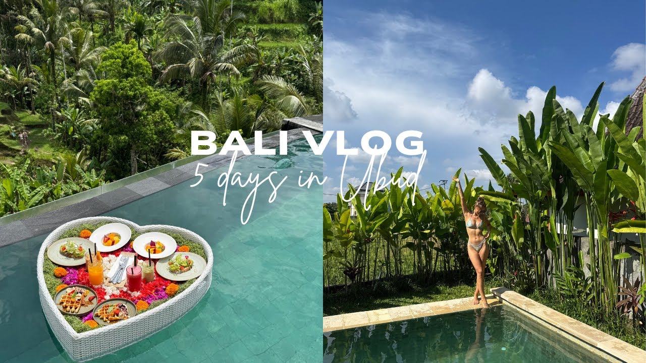 UBUD BALI VLOG | FLOATING BREAKFAST, MONKEY FOREST, YOGA,  CREYTA, GILI T BOAT 🌿🐒