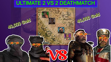 2 vs 2 Fight | Nizar & Caliph vs Richard & Pig | Stronghold Crusader | Death Game | 40,000 Gold