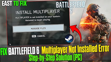 How to Fix Battlefield 6 🛠️ Multiplayer Not Installed Error on PC 🖥️