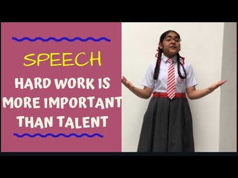 Speech- Hard Work is more important than Talent. | KRAZY ...