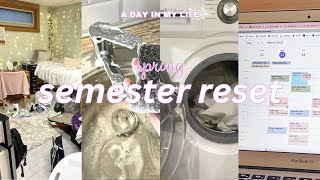 resetting for the spring semester!  cleaning + organizing + more