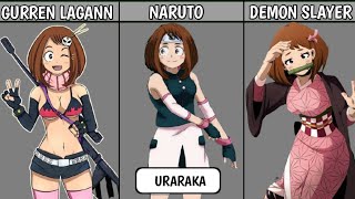 MY HERO ACADEMIA OCHACO URARAKA CROSSOVER TO OTHER ANIME WORLD | PlayNetCity