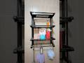 Rak stainless besi di toilet