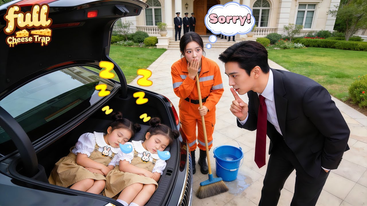 Twin Daughters Of A Poor Cleaner Slept In CEO’s Trunk—He Found They Were His Kids&Took Home Spoiled!