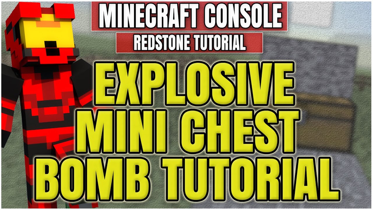 Minecraft Xbox & Playstation EXPLOSIVE MINI CHEST BOMB REDSTONE