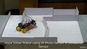 Maze Solver Robot using IR Photo Sensor & Ultrasonic Sensor(Programmed Robots-Autonomous)