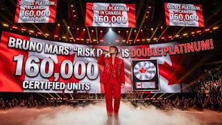 BRUNO MARS’ “Risk It All” Hits Double Platinum in Canada With 160,000 Certified Units!