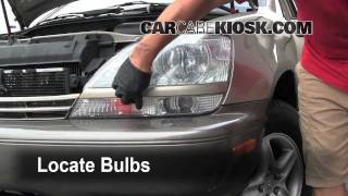 How to change a headlight tailight parking light brights turn signal bulb on a Lexus RX 300 2002