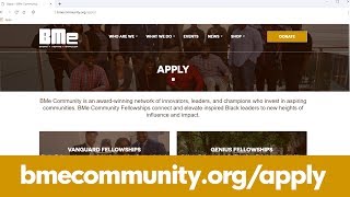 BMe Community Genius Fellowship Application