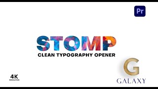 FREE- Clean Stomp Opener | Premiere Pro | AFTER EFFECTS