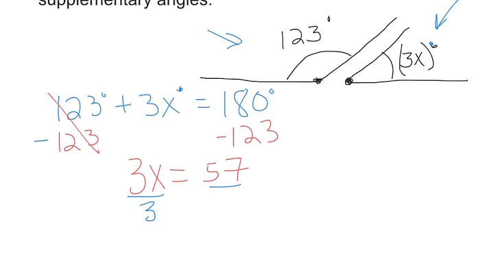 CCSS. G. 7.5- Find the value of X with supplementary angles