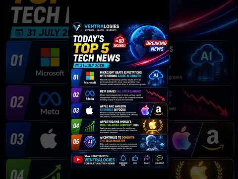 Top 5 Tech News Today 🚨 | Microsoft, Apple, Meta & AI Updates | 31 July 2026 #Shorts