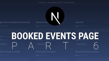 PART 6 - Booked Events Page | TSBSankara