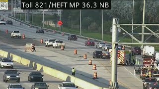 Major delays reported for commuters entering Miami-Dade from Broward on Florida Turnpike after crash