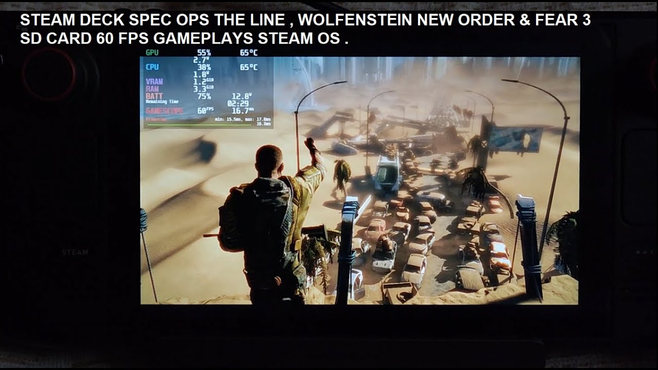 Wolfenstein The New Order on Steam Deck/OS in 800p 60Fps (Live) Deutsch 