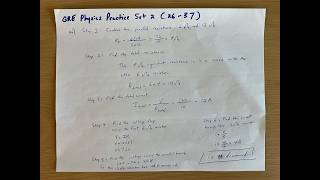 GRE Physics Practice Problem Set 2 (26-37)