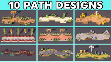 10 Must Know Minecraft Path Designs! (Tutorial)