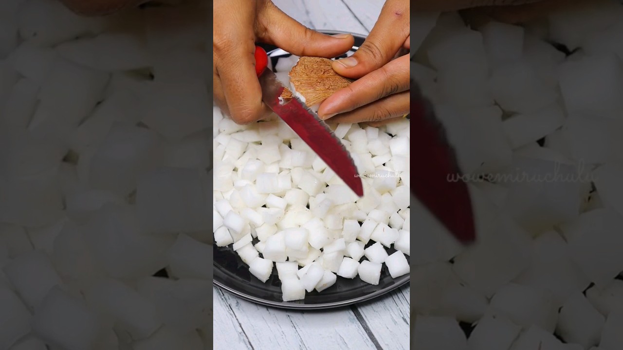 2 minute Coconut Recipe 🥥 😋  #youtubeshorts #shorts #coconut #summer #nariyal #trendingshorts #2min