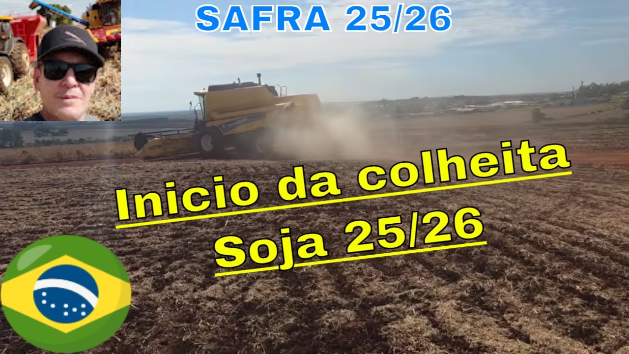 Começamos a colheita da soja safra 25/26 e o plantio do milho safrinha 26