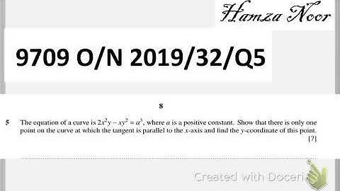 P3 Implicit differentiation Nov 2019. A levels Maths 9709