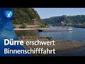 Trockene Flüsse: Binnenschifffahrt funktioniert nur noch eingeschränkt