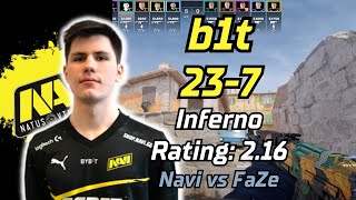 CS2 POV | Navi b1t (237) vs FaZe rt:2.16 (Inferno) | PGL CS2 Major Copenhagen 2024