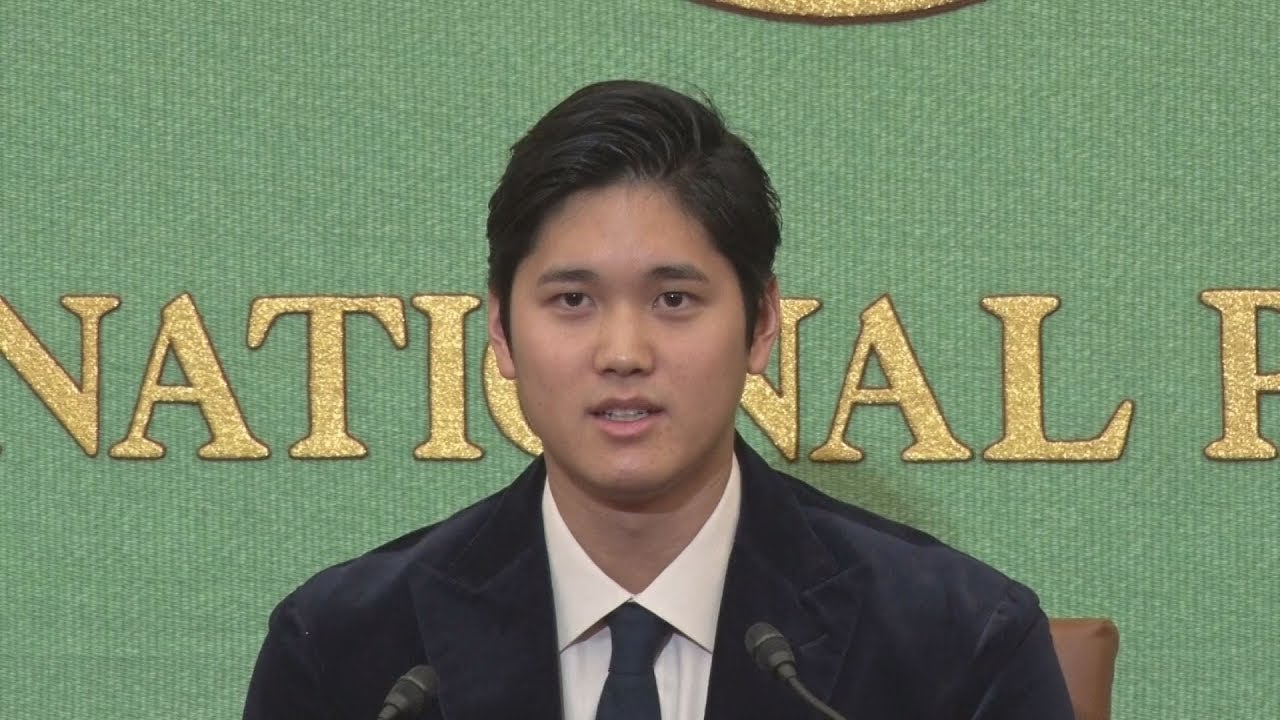 大谷選手が記者会見 米大リーグの新人王 - YouTube